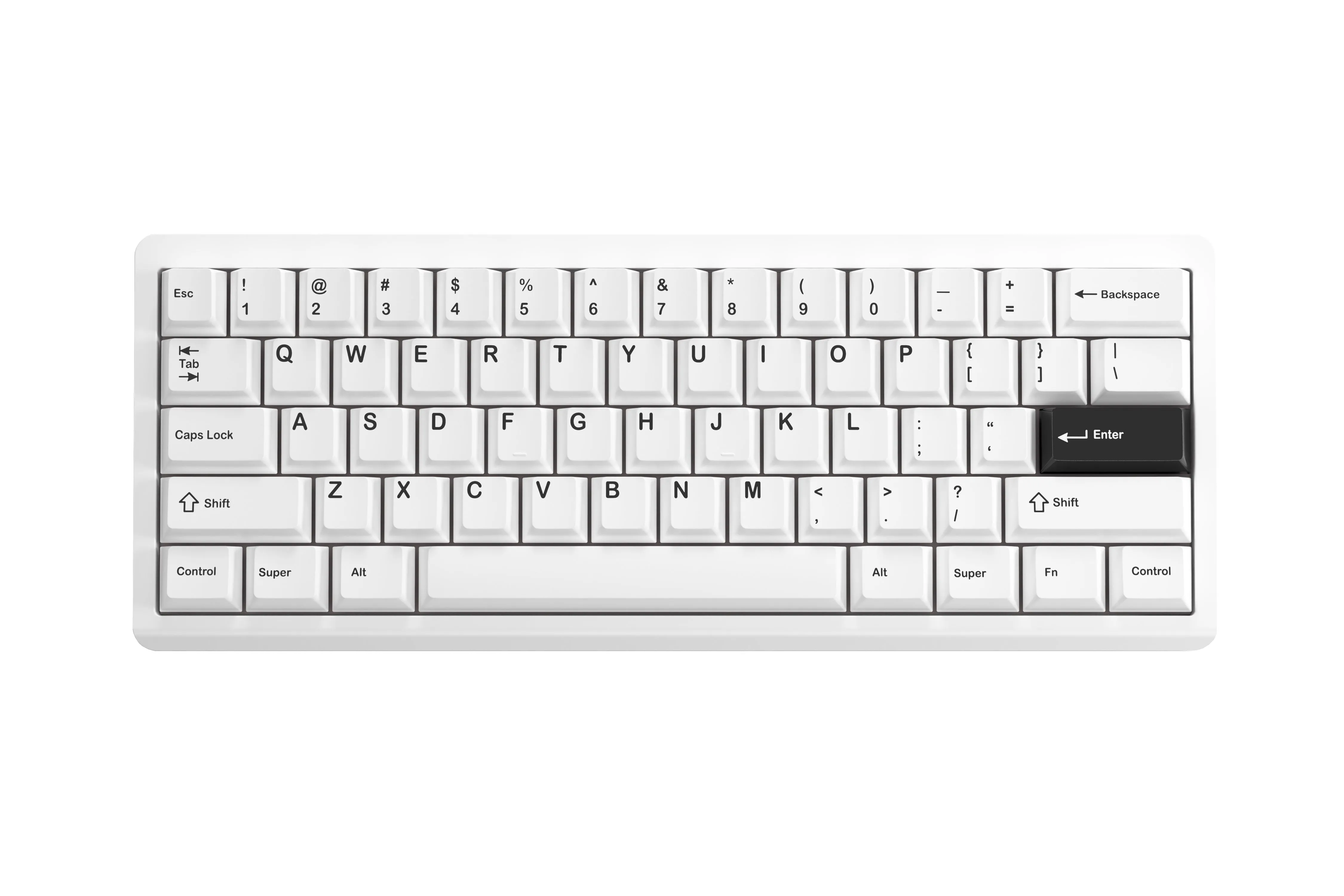 [Pre-Order] kfaPBT Black on White Keycaps | Keeb