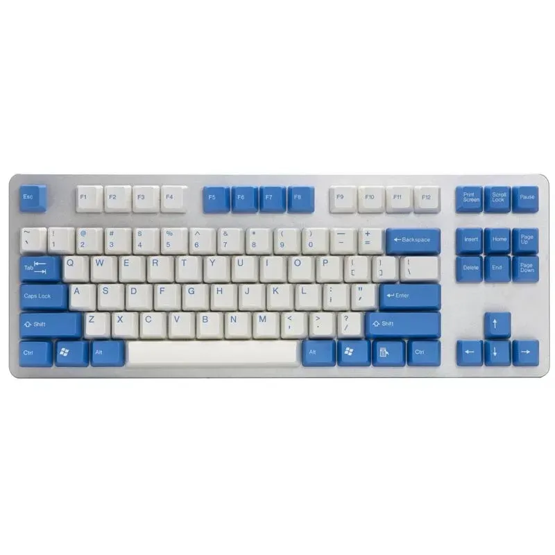 Tai-Hao White & Sky Blue ABS Keycap Set | Keeb